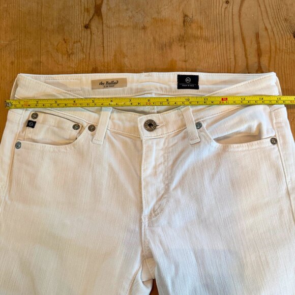 AG Adriano Goldschmied The Ballad Slim Boot Jeans White Denim Size 26R - Picture 11 of 12